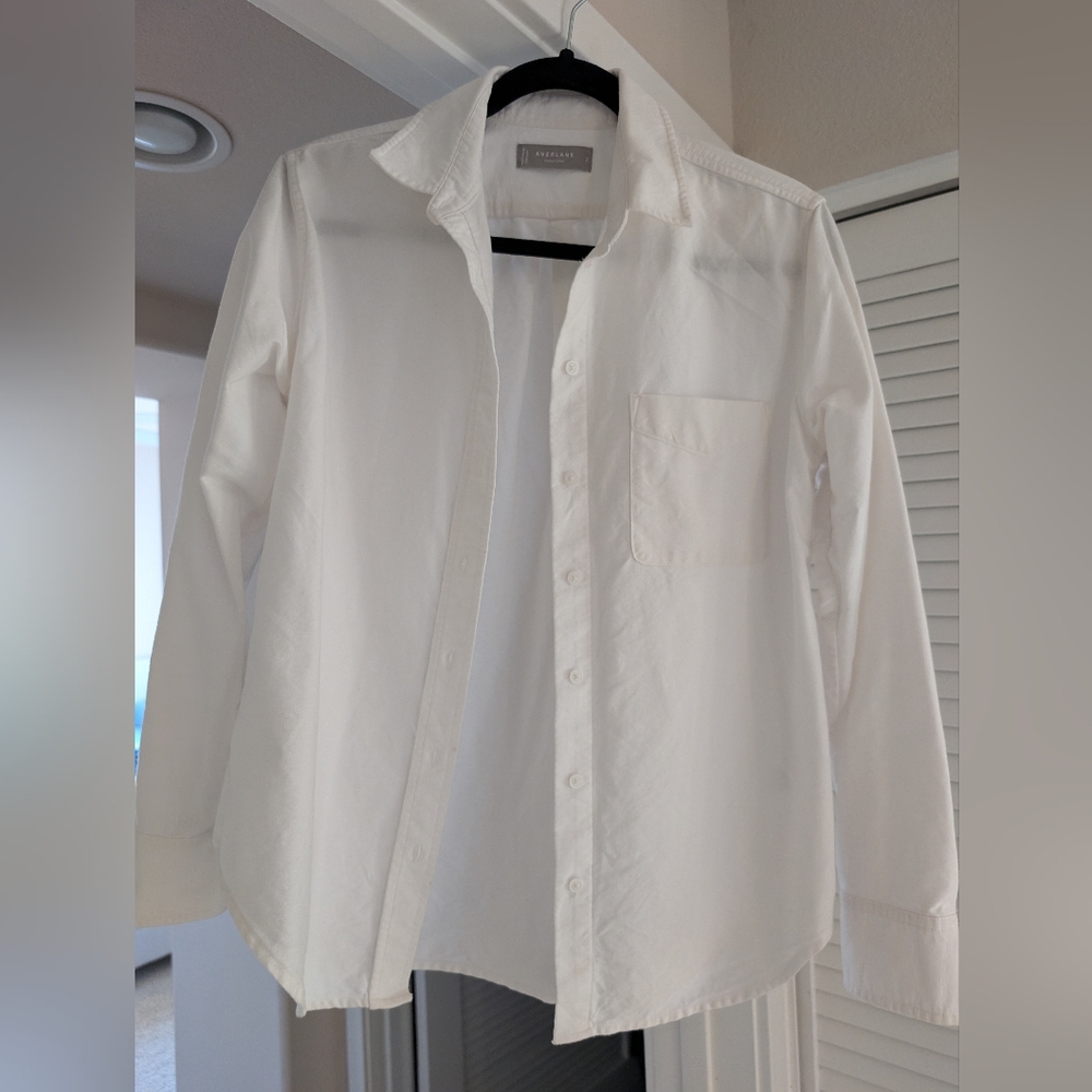 Everlane button down Cotton white size 2